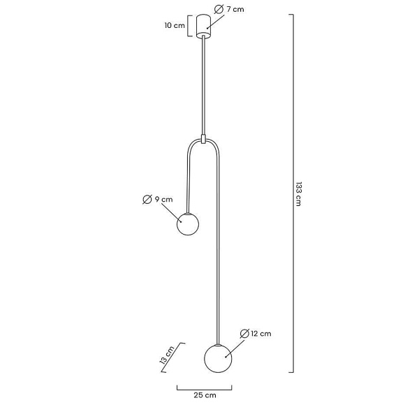 Lampa wisząca LOW czarna - Moosee